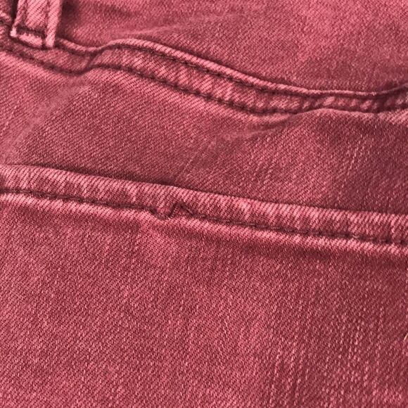 REFUGE Distressed Burgundy Maroon Skinny Jeans Womens Sz 8 Ripped Stretch Denim - Picture 13 of 13